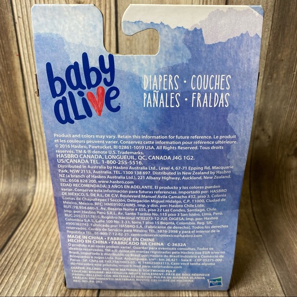 Hasbro Baby Alive Refill Diapers 6 Pack New - Picture 4 of 6